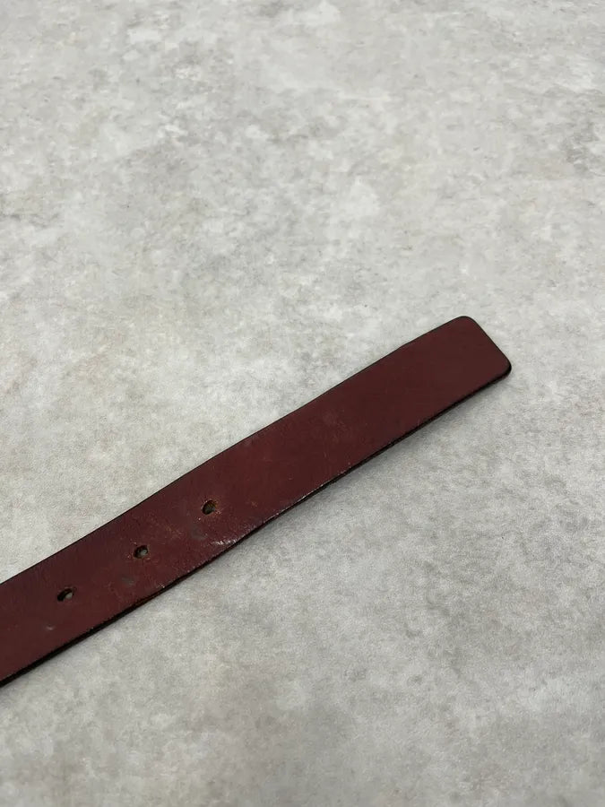 2000s Gucci Signature Brown Leather Belt KIbFyPj 5