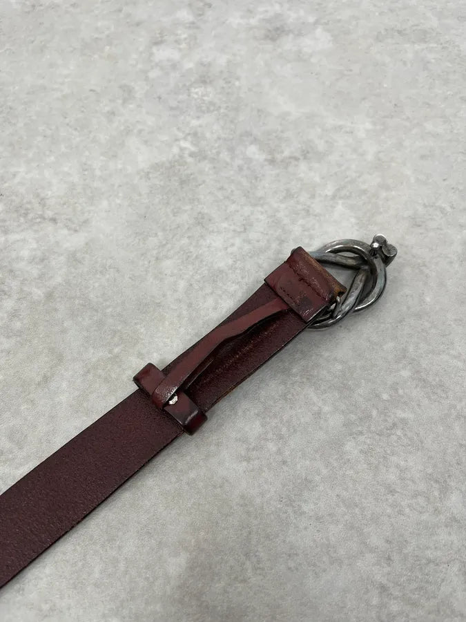 2000s Gucci Signature Brown Leather Belt KIbFyPj 6
