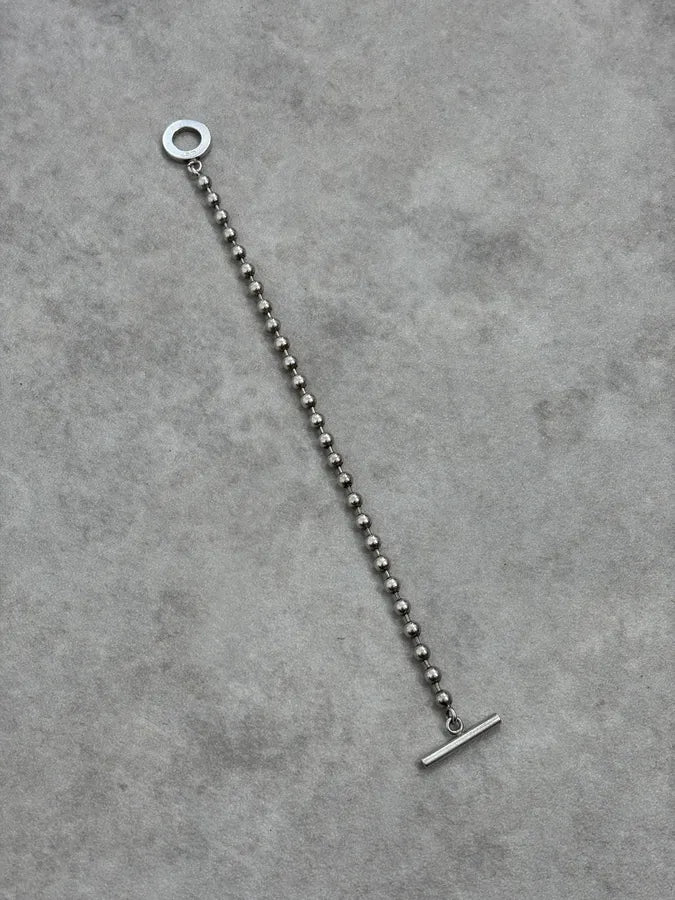 2000s Gucci Silver Beaded Anchor Chain Bracelet NmVuyaS 1