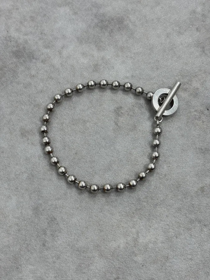 2000s Gucci Silver Beaded Anchor Chain Bracelet NmVuyaS 0
