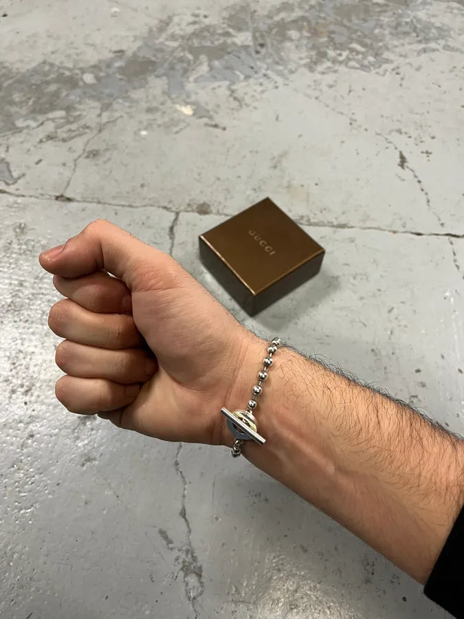 2000s Gucci Silver Bullet Anchor Chain Bracelet JduFwBN 1