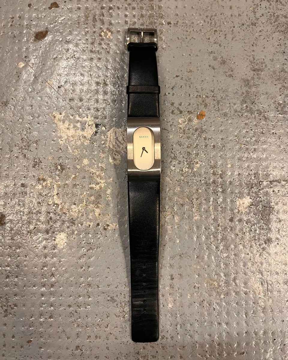 2000s Gucci Silver Stainless Steel Bangle Watch WyYhJqM 1