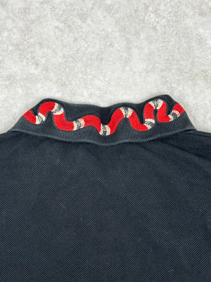 Gucci Black Snake Polo Shirt DQLRNrU 7