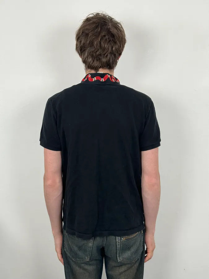 Gucci Black Snake Polo Shirt DQLRNrU 2