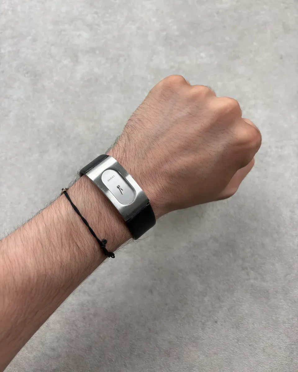 2000s Gucci Stainless Steel Rectangular Watch ZHbyWOo 0