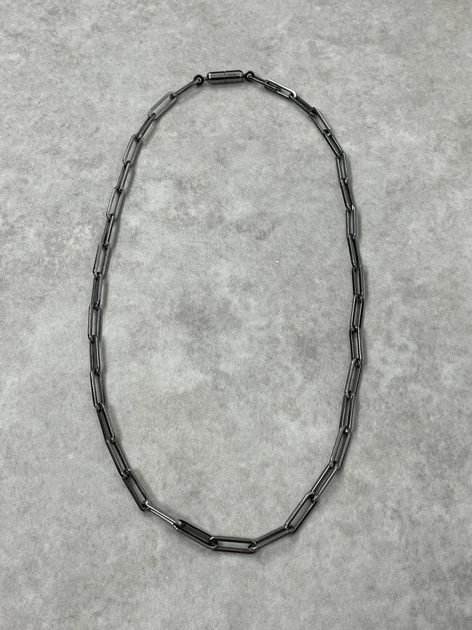 2000s Gucci Steel Chain Link Necklace JmHDuBk 0