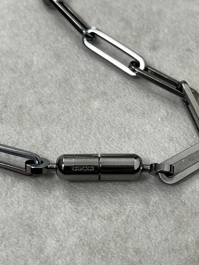 2000s Gucci Steel Chain Link Necklace JmHDuBk 4