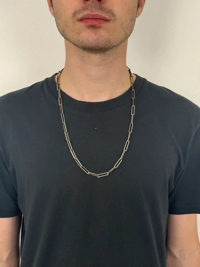 2000s Gucci Steel Chain Link Necklace JmHDuBk 1