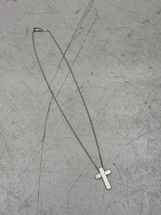 2000s Gucci Sterling Silver Cross Necklace by Tom Ford IxFswWH 3