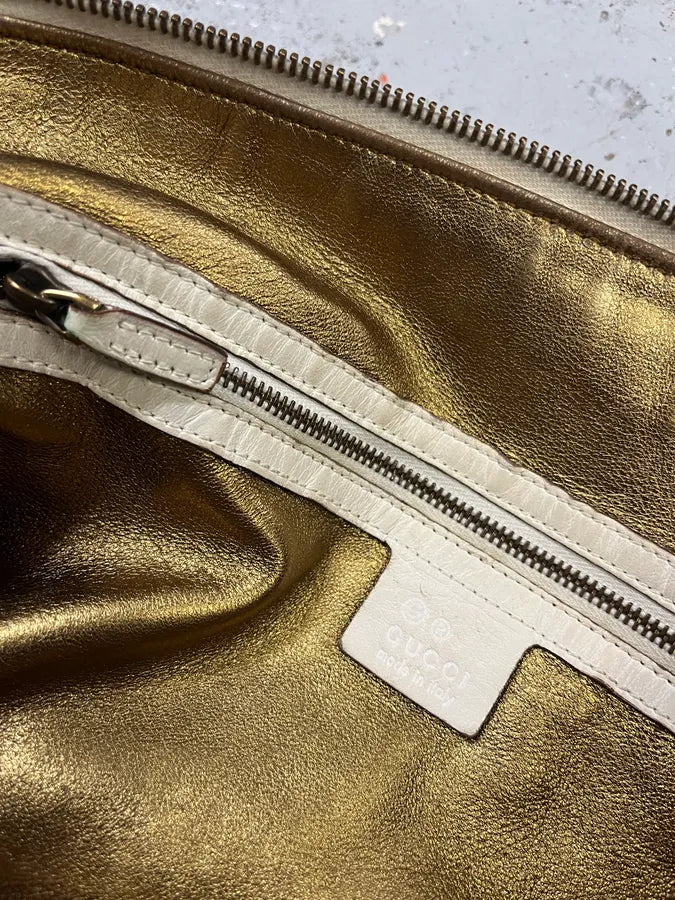 2000s Gucci Studded Pelham White Leather Shoulder Bag by Frida Giannini FWtNQUc 6