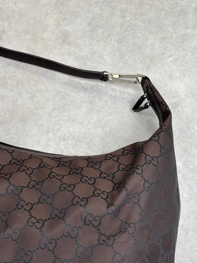 2000s Gucci Vintage GG Monogram Sheer Mesh Hobo Bag by Tom Ford aRkTEei 6