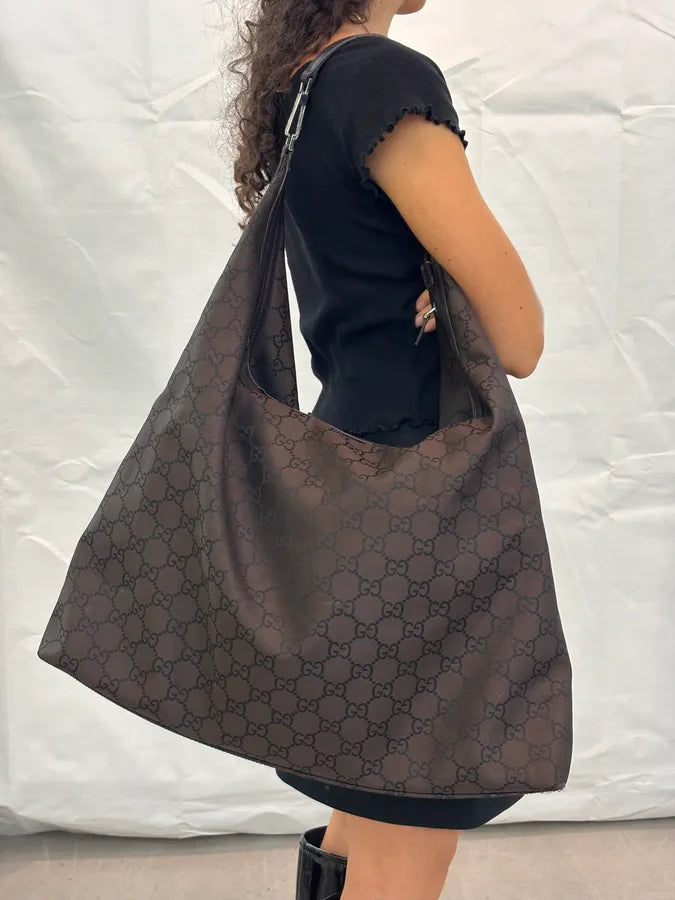 2000s Gucci Vintage GG Monogram Sheer Mesh Hobo Bag by Tom Ford aRkTEei 0