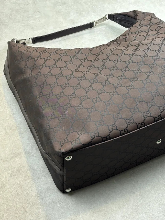2000s Gucci Vintage GG Monogram Sheer Mesh Hobo Bag by Tom Ford aRkTEei 18