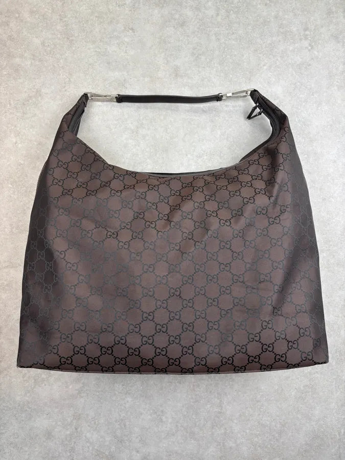 2000s Gucci Vintage GG Monogram Sheer Mesh Hobo Bag by Tom Ford aRkTEei 1