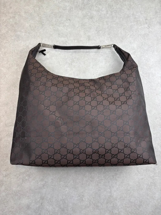 2000s Gucci Vintage GG Monogram Sheer Mesh Hobo Bag by Tom Ford aRkTEei 15