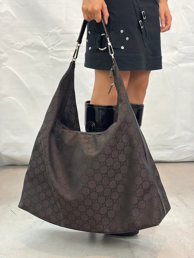 2000s Gucci Vintage GG Monogram Sheer Mesh Hobo Bag by Tom Ford aRkTEei 3