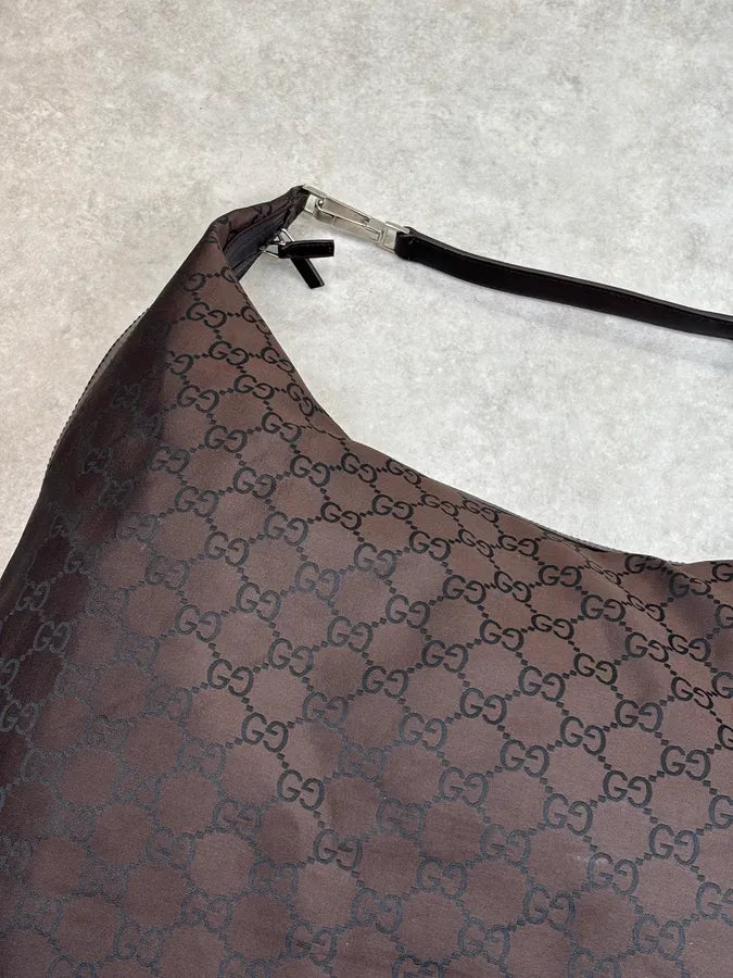 2000s Gucci Vintage GG Monogram Sheer Mesh Hobo Bag by Tom Ford aRkTEei 14