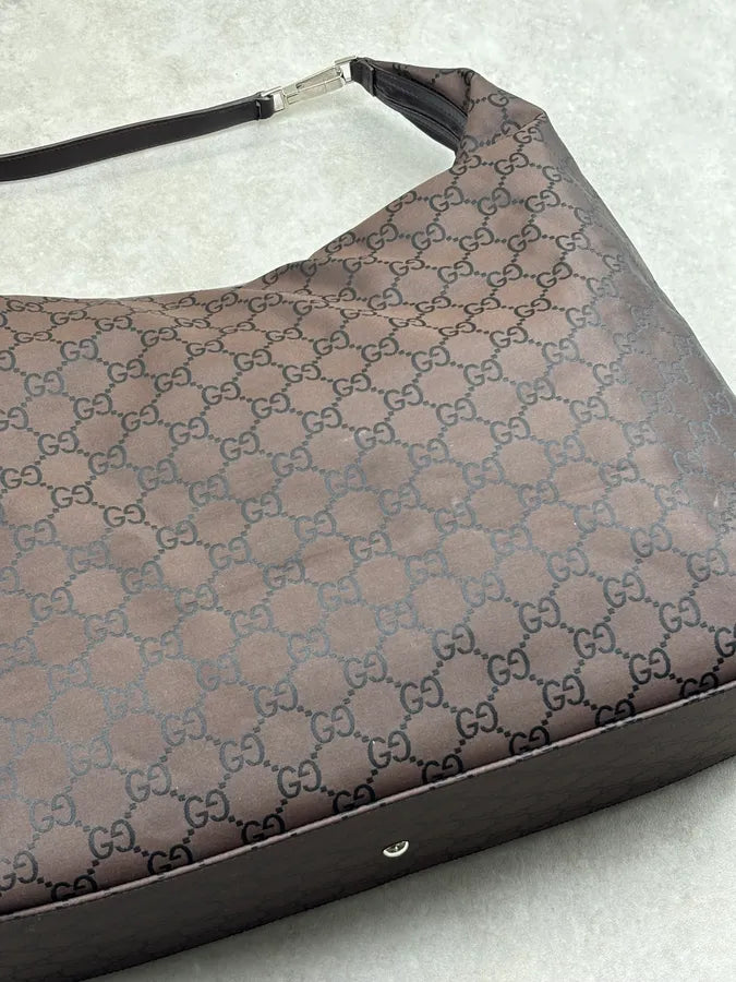 2000s Gucci Vintage GG Monogram Sheer Mesh Hobo Bag by Tom Ford aRkTEei 16