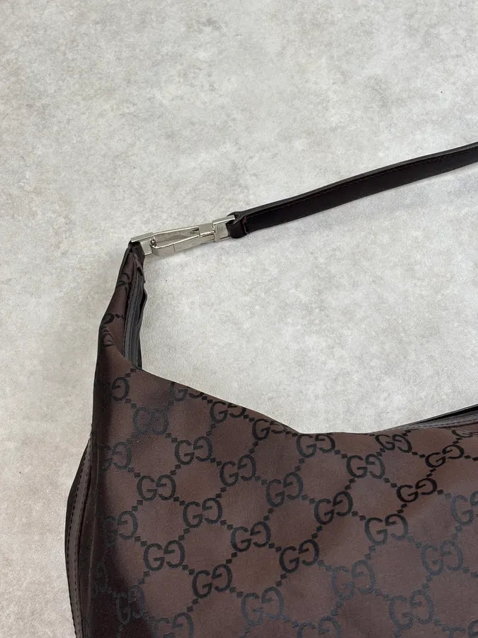 2000s Gucci Vintage GG Monogram Sheer Mesh Hobo Bag by Tom Ford aRkTEei 8