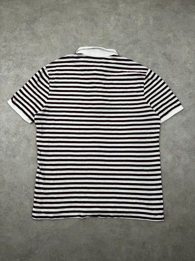 SS2008 Gucci White & Bordeaux Striped Polo by Frida Giannini pbUAbrF 3