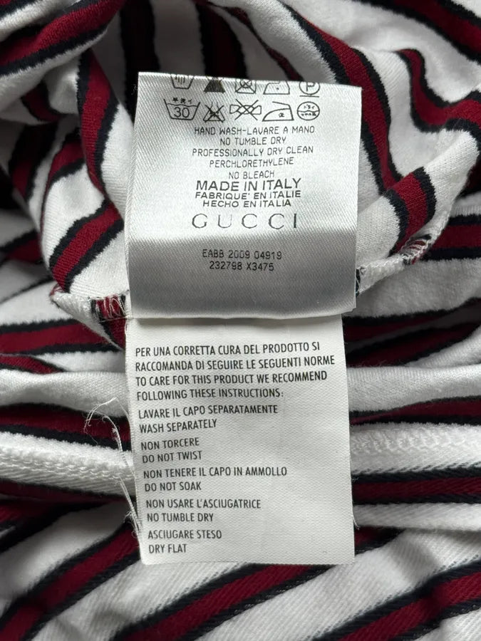 SS2008 Gucci White & Bordeaux Striped Polo by Frida Giannini pbUAbrF 8