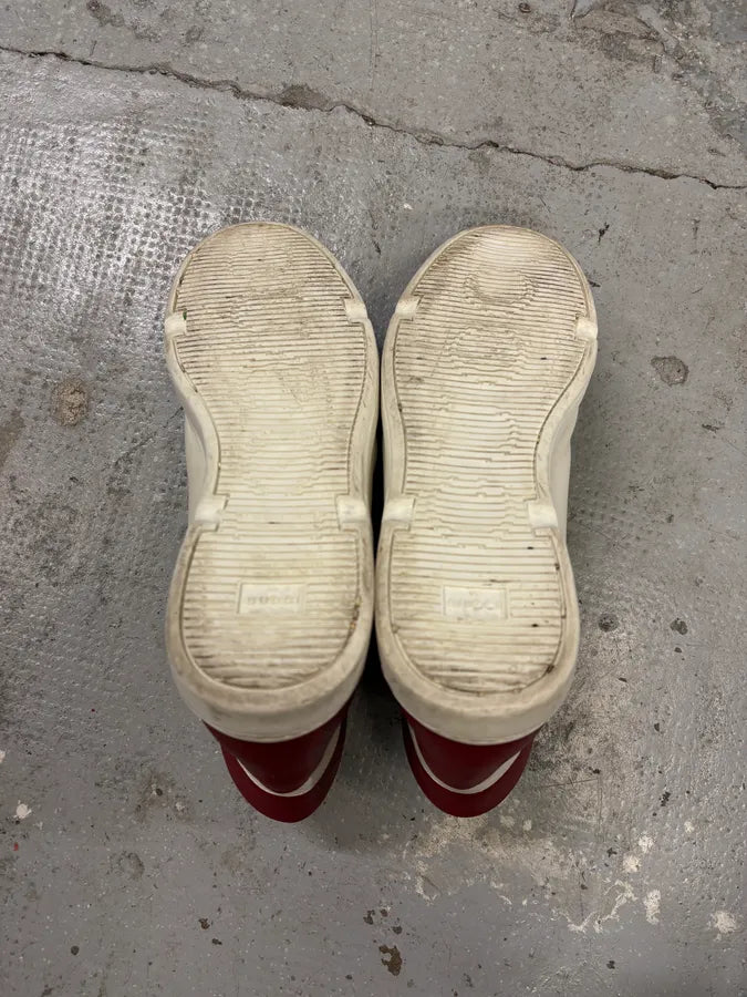 2000s Gucci White & Red High G Sneakers wPoGbxP 6