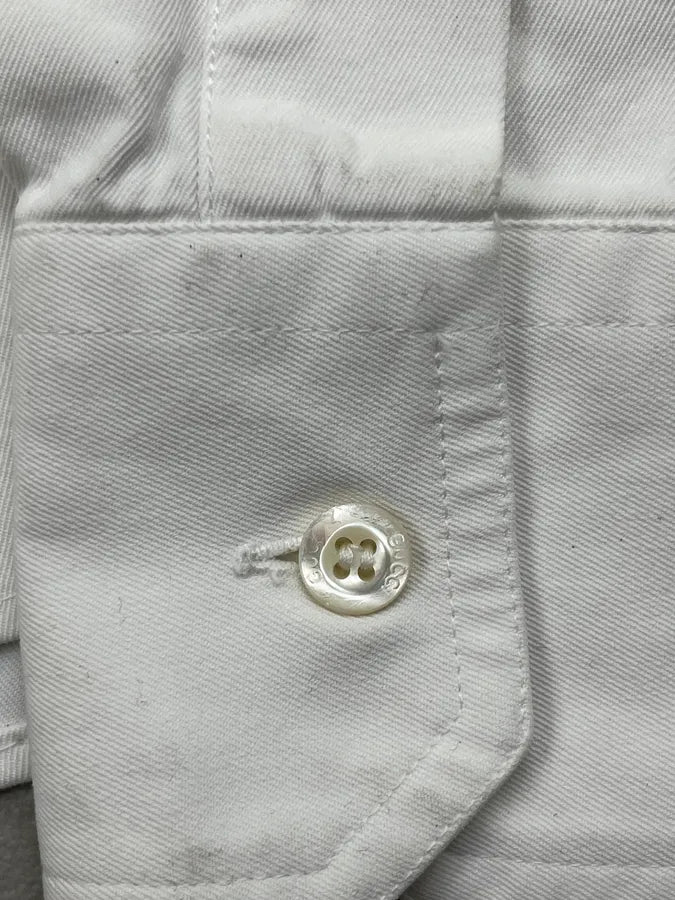 SS2002 Gucci White Officer Cargo Bondage Over Shirt ukppYPw 12