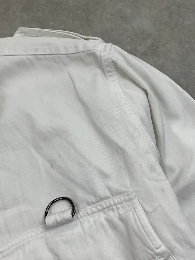 SS2002 Gucci White Officer Cargo Bondage Over Shirt ukppYPw 13