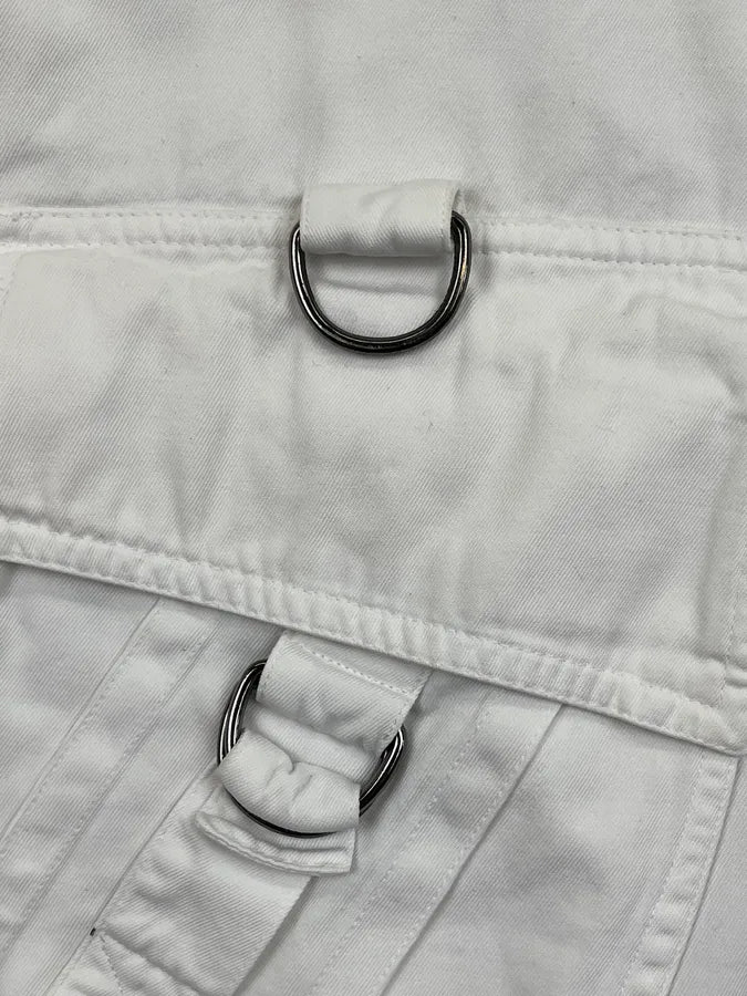 SS2002 Gucci White Officer Cargo Bondage Over Shirt ukppYPw 10
