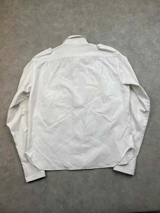 SS2002 Gucci White Officer Cargo Bondage Over Shirt ukppYPw 6