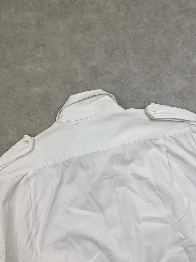 SS2002 Gucci White Officer Cargo Bondage Over Shirt ukppYPw 7