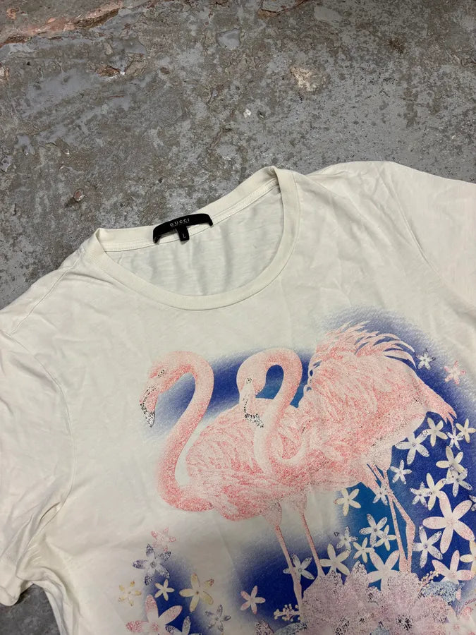 2000s Gucci White Flamingo T-Shirt TwDGrWp 4