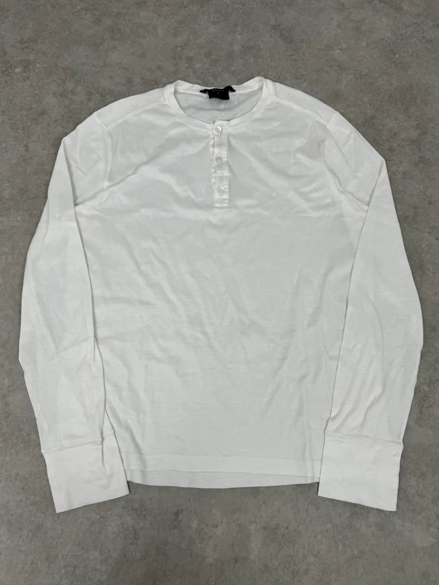 2000s Gucci White Henley Longsleeves JpaVdEf 3