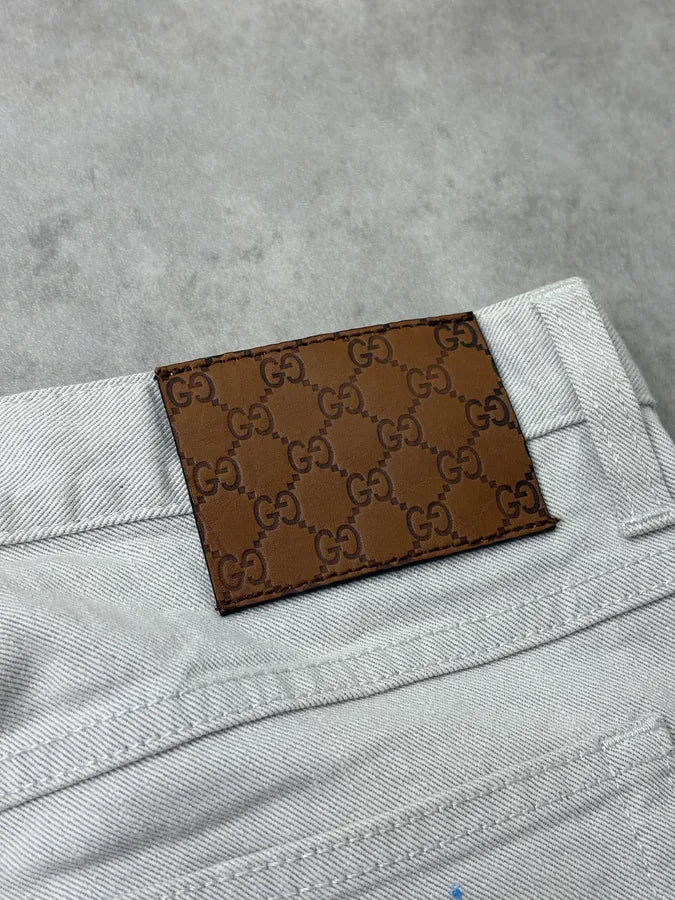 2000s Gucci White Minimalist Denim Jeans  iWaXjts 9
