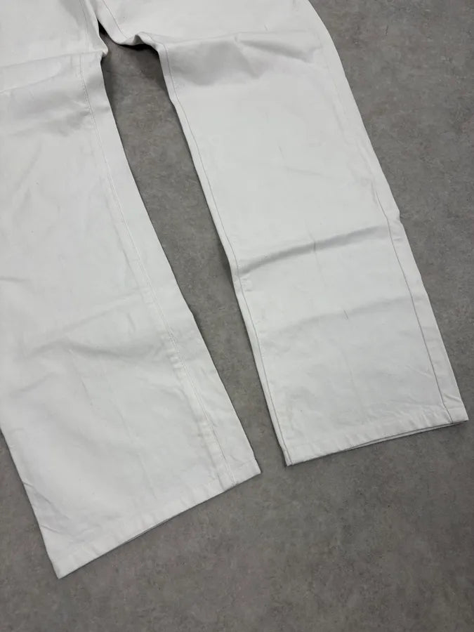 2000s Gucci White Minimalist Denim Jeans QnVeHBS 7