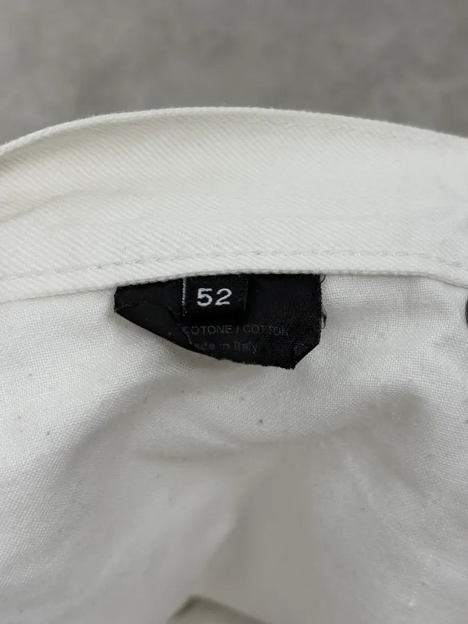 2000s Gucci White Minimalist Denim Jeans QnVeHBS 12