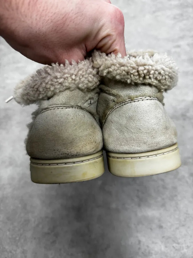 2000s Gucci White Shearling Italian Sneakers NtXSwnG 3