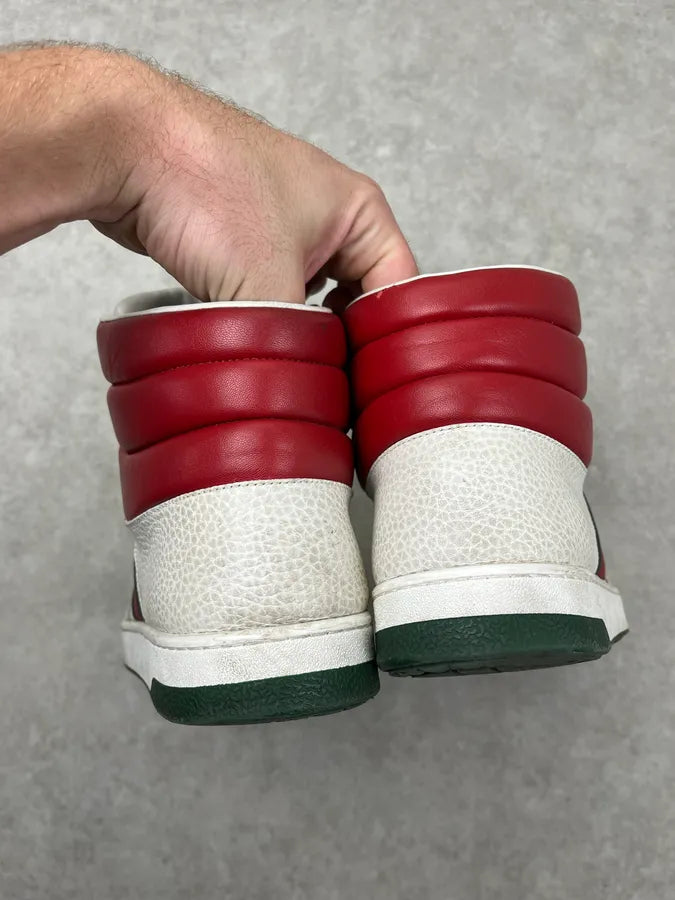 2000s Gucci White Signature High Leather Sneakers qbgVGAg 5