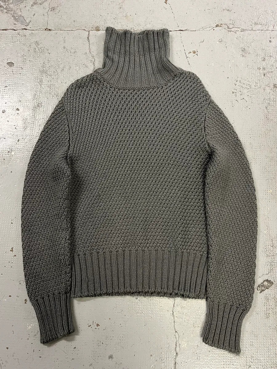 2000s Gucci Wool Grey Knitted Turtleneck Sweater BVnSStJ 0