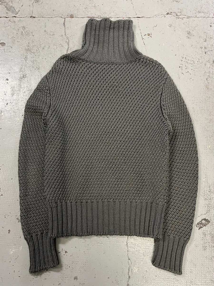 2000s Gucci Wool Grey Knitted Turtleneck Sweater BVnSStJ 3