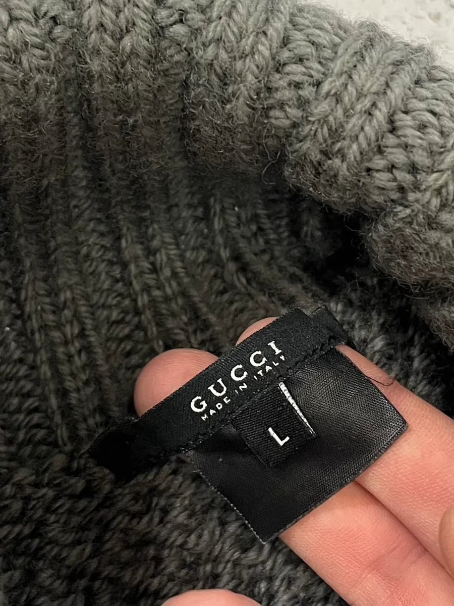 2000s Gucci Wool Grey Knitted Turtleneck Sweater BVnSStJ 5