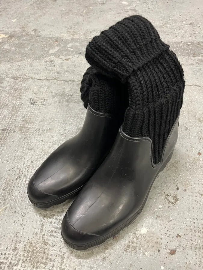 2000s Gucci Wool Hunter Black Boots (38.5eu/us6) CofZhvt 4