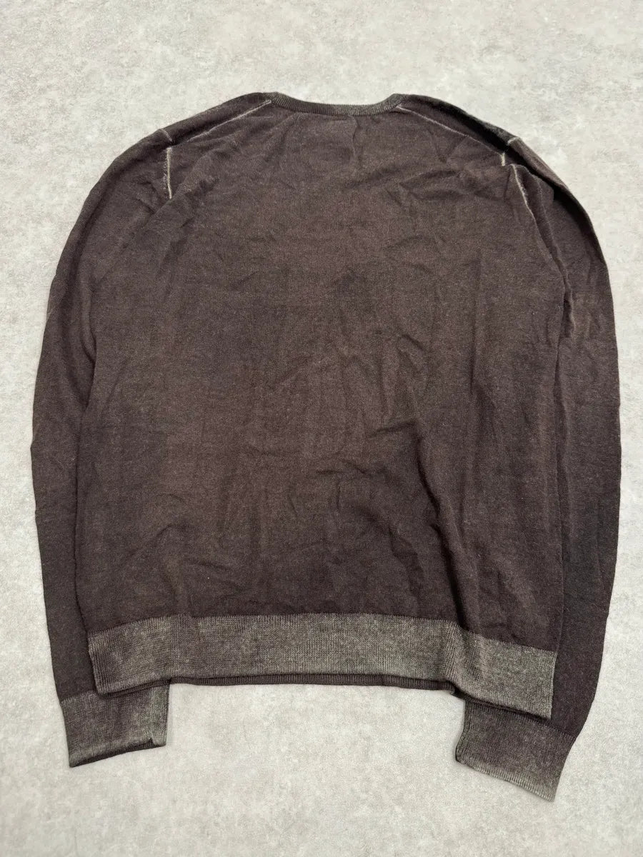 2000s Guess Brown Wool Puzzled Mozaic Sweater lWATaif 6