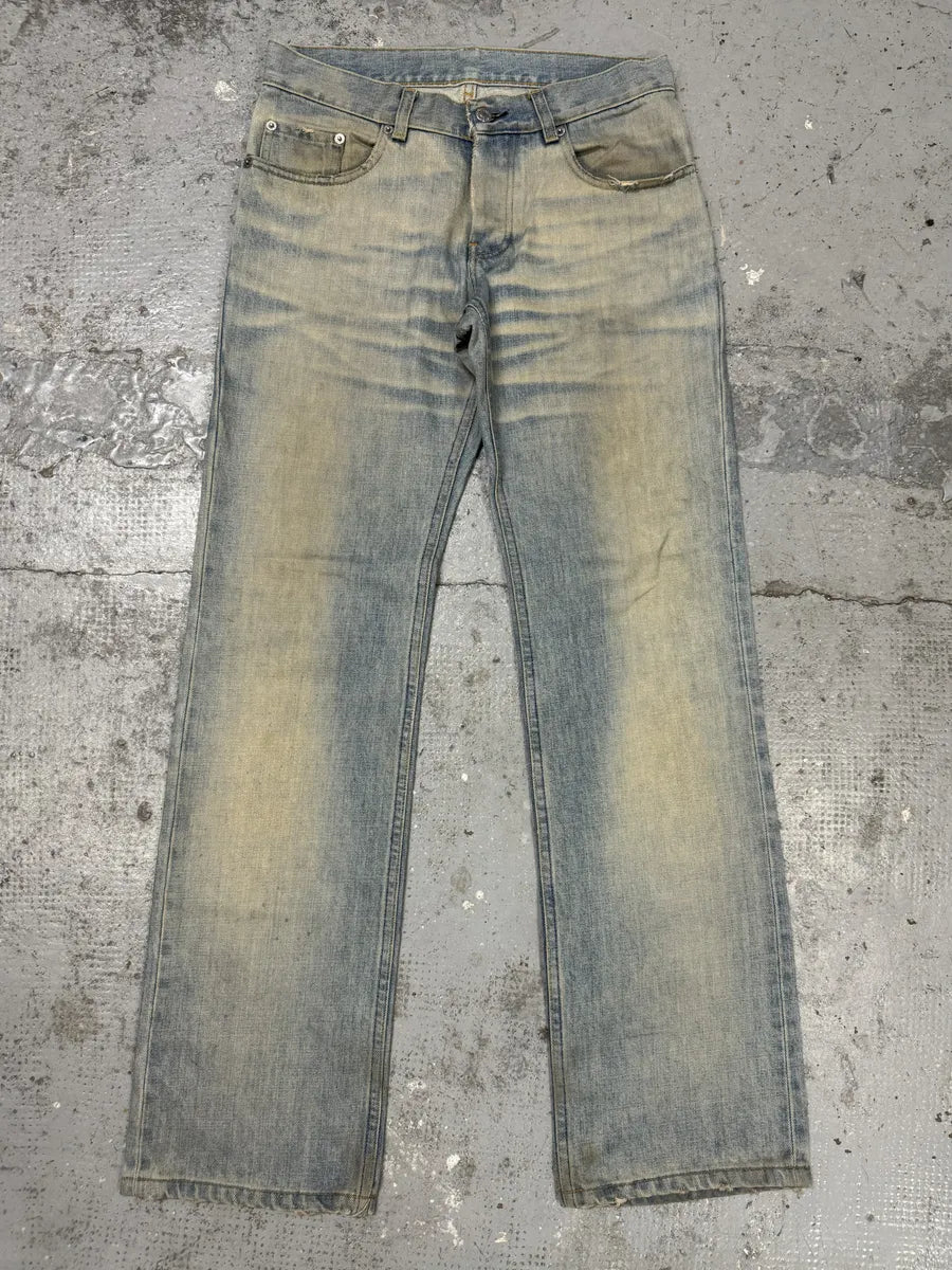 2000s Helmut Lang Blue Faded Washed Denim Jeans ShAVfQi 0