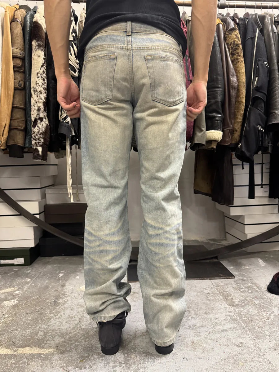 2000s Helmut Lang Blue Faded Washed Denim Jeans ShAVfQi 3