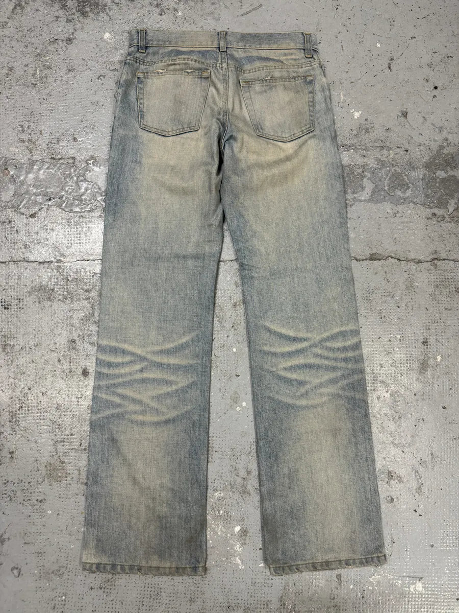 2000s Helmut Lang Blue Faded Washed Denim Jeans ShAVfQi 5