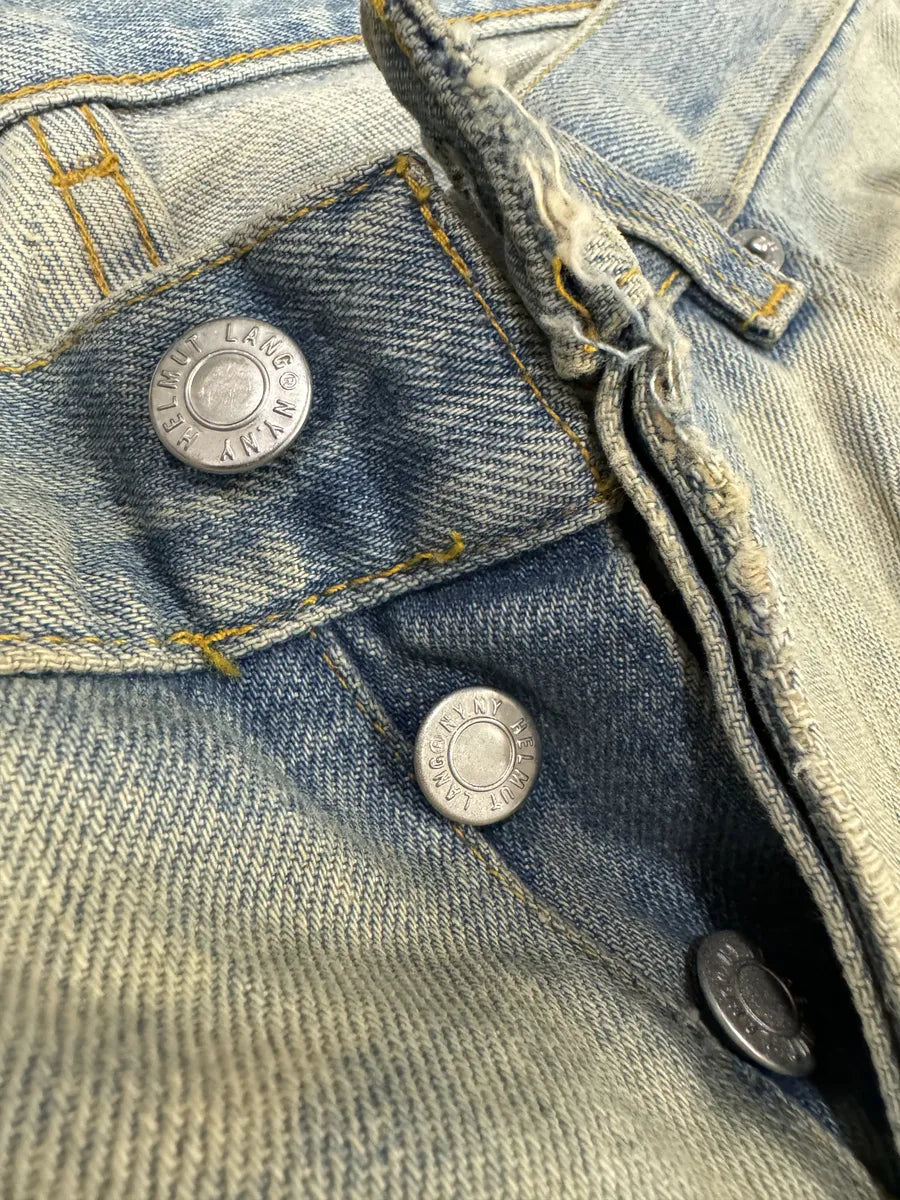 2000s Helmut Lang Blue Faded Washed Denim Jeans ShAVfQi 7