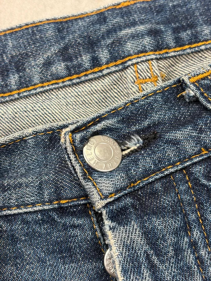 2000s Helmut Lang Blue Boot Cut Denim Jeans LwLWYPu 8