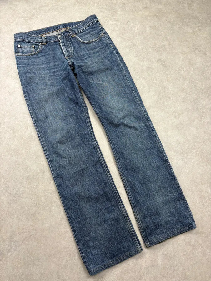 2000s Helmut Lang Blue Boot Cut Denim Jeans LwLWYPu 4