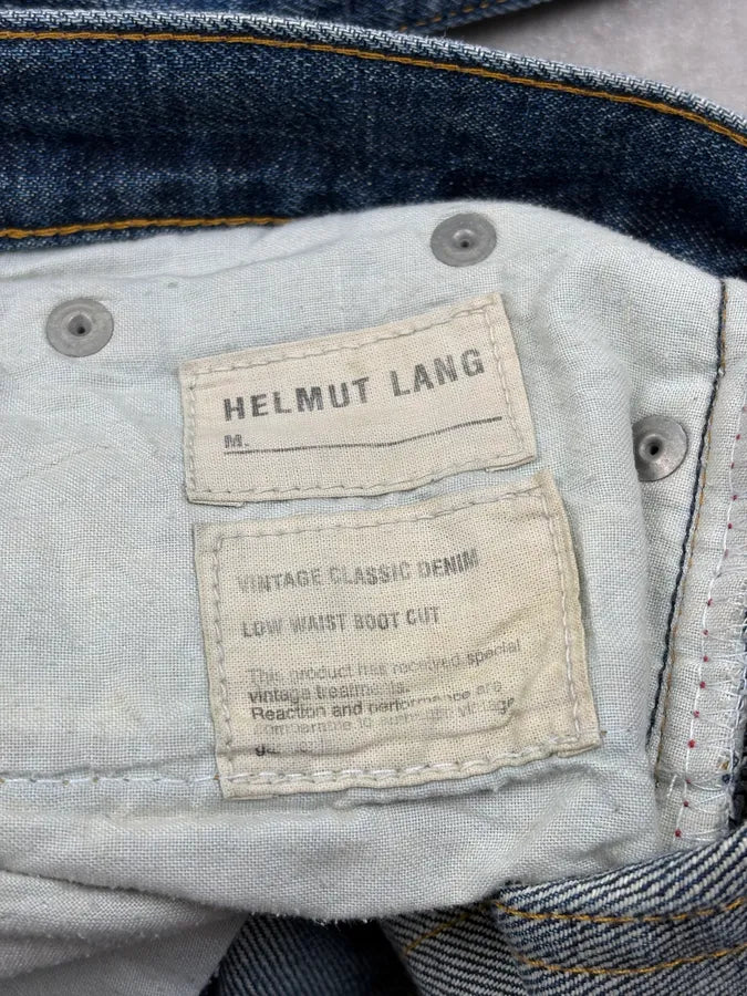 2000s Helmut Lang Blue Boot Cut Denim Jeans LwLWYPu 11